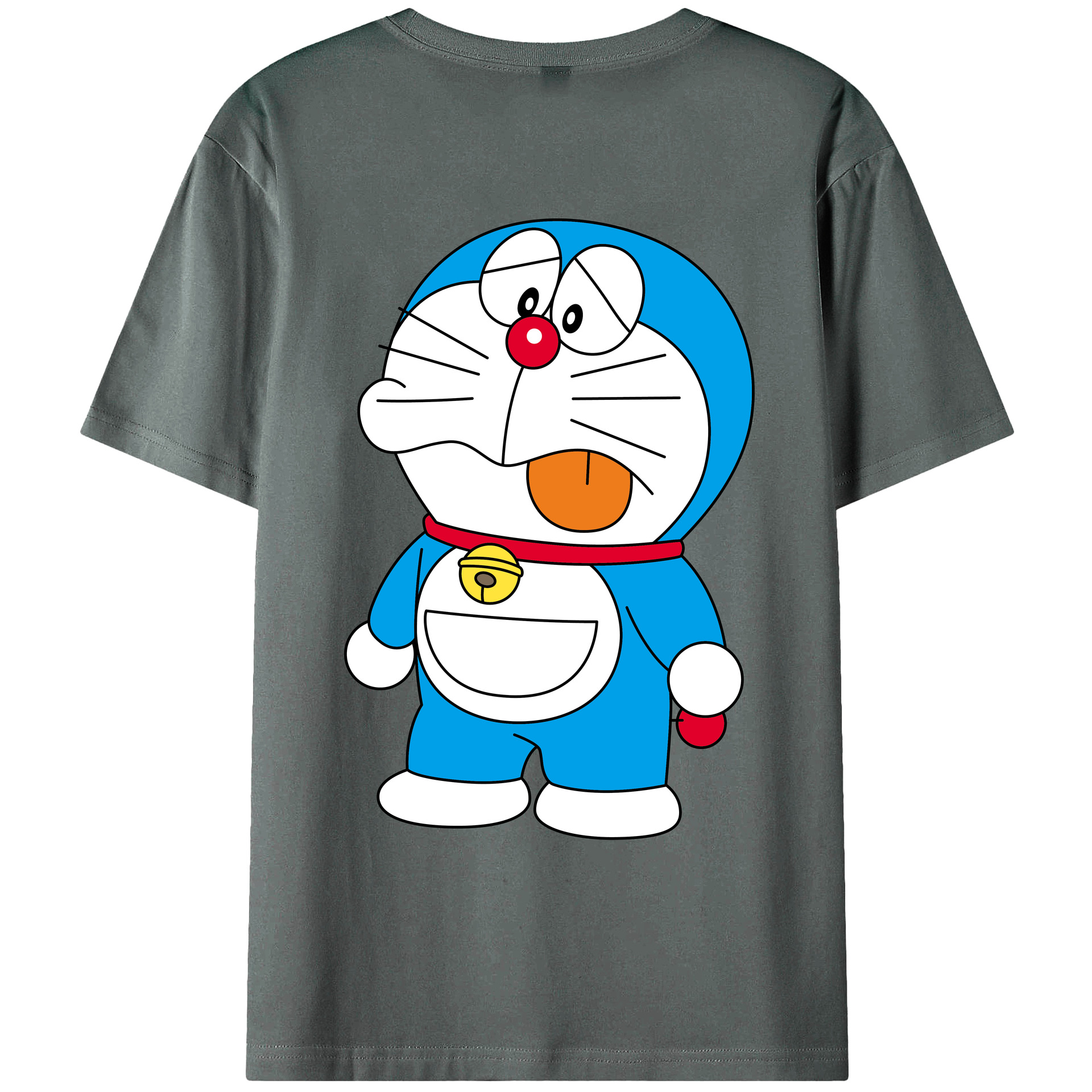 （画像用） ドラえもん Doraemon 綿100％ メンズ半袖Tシャツ（バックプリント） 通気性